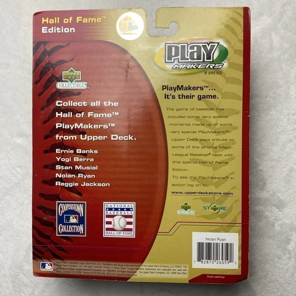 Nolan Ryan Play Makers Upper Deck Collectibles 2002 6 1/2”